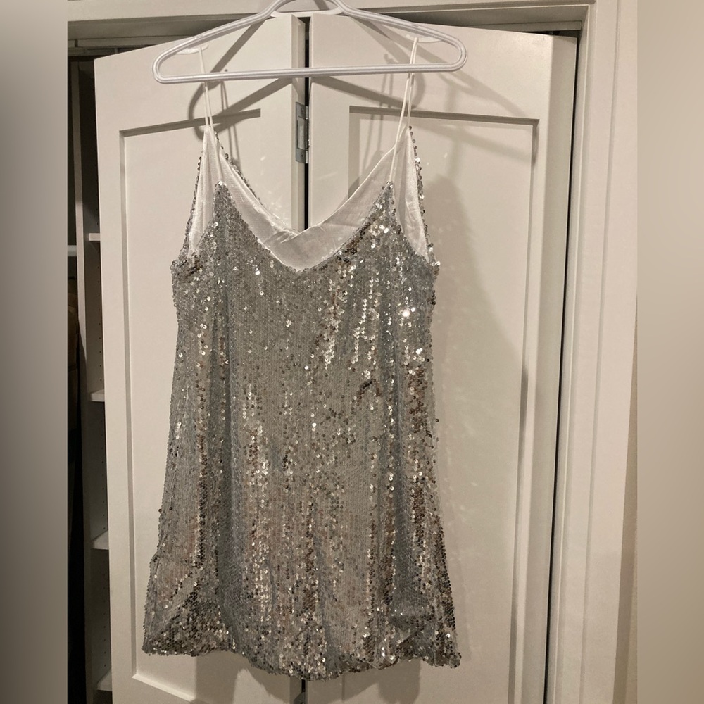 Silver Sequin Dress